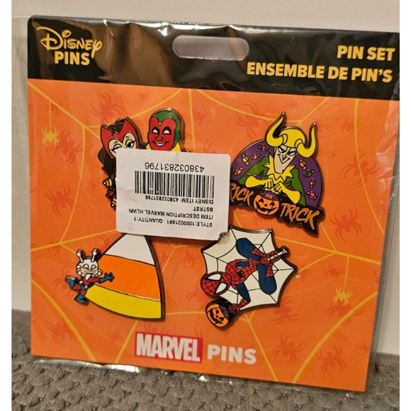 DISNEY MARVEL HALLOWEEN 4 PIN SET -NEW - Picture 2 of 3